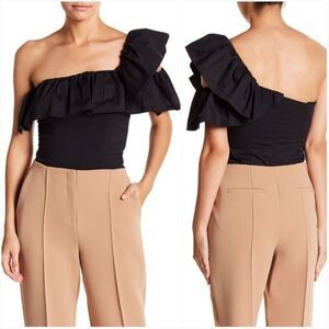 Kendall & Kyle One-Shoulder Ruffle
Bodysuit Sz M